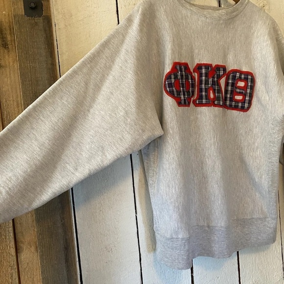 Vtg 90s Champion Reverse Weave Phi Kappa Theta Sorority Fraternity Sweatshirt L - Picture 10 of 15